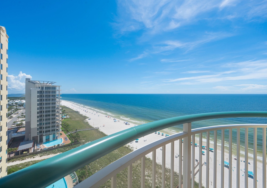 Beach Colony T14B- The Gulf of Mexico stretches endlessly before you, pristine white sands beckoning below, and beachfront living becomes your everyday reality from this stunning vantage point.