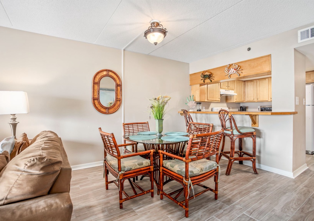 Ocean Breeze West 304 Dining Room and Kitchen
