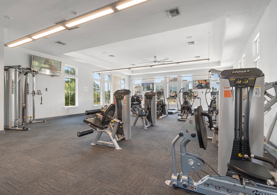 Lost Key Community Stay active in your bright, fully equipped fitness center with modern machines and plenty of natural light to energize your workout.