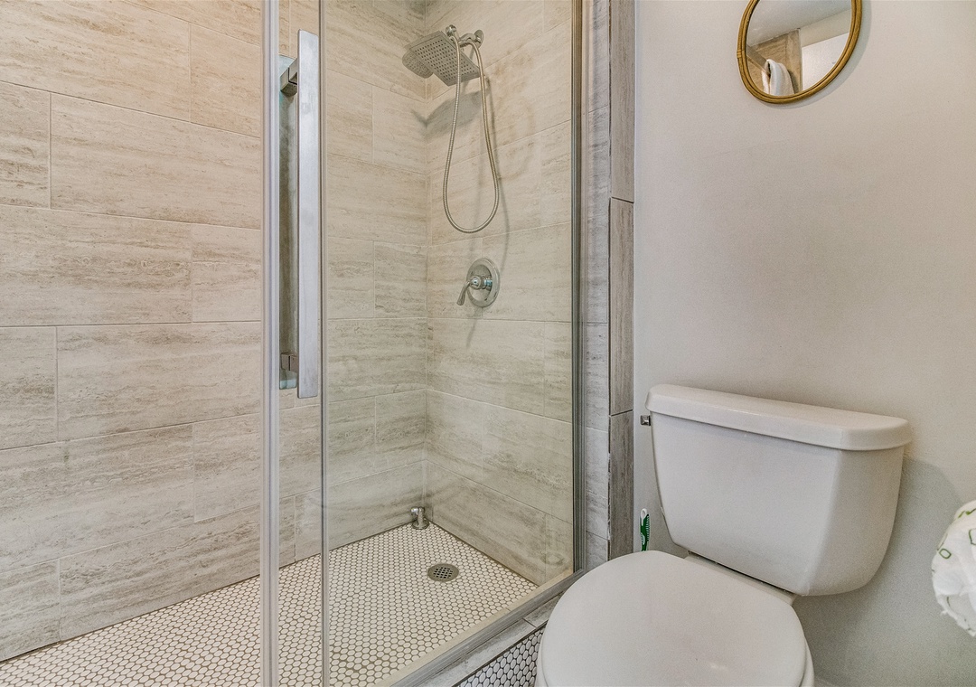 Tobin House Guest bathroom #1 Glass Shower