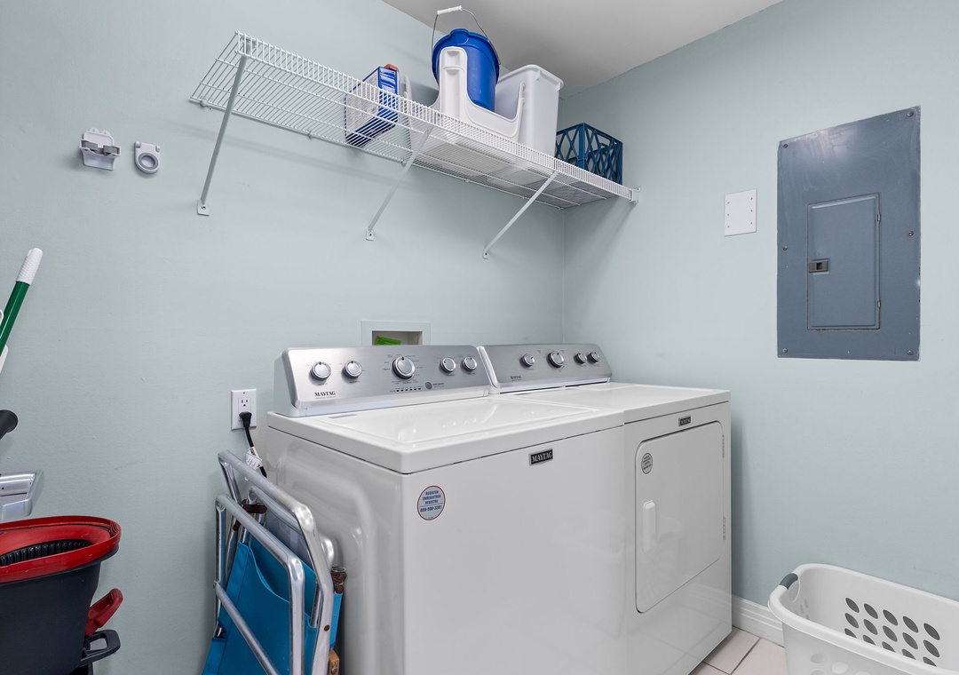 Beach Colony Tower 10C- You'll appreciate the private washer and dryer, along with convenient storage shelves to keep everything organized during your stay.