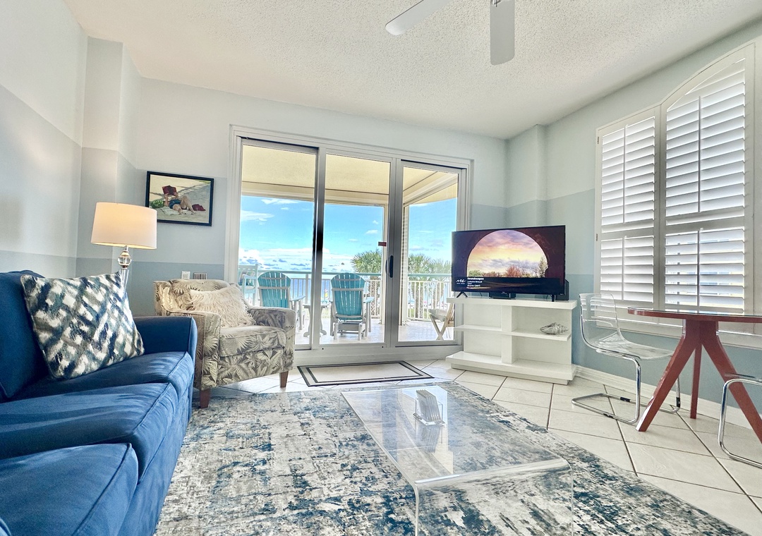 Beach Colony Tower 2D Living Room & Balcony