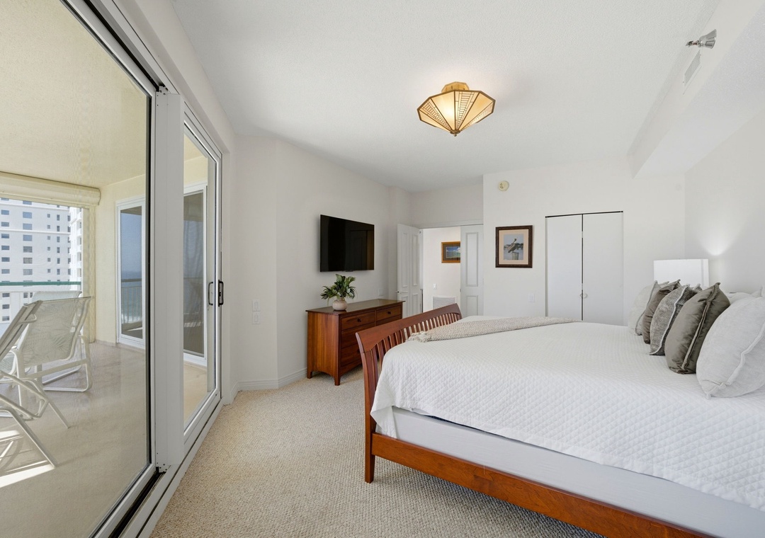 Beach Colony West 15C- Bedroom 1 & View to TV
