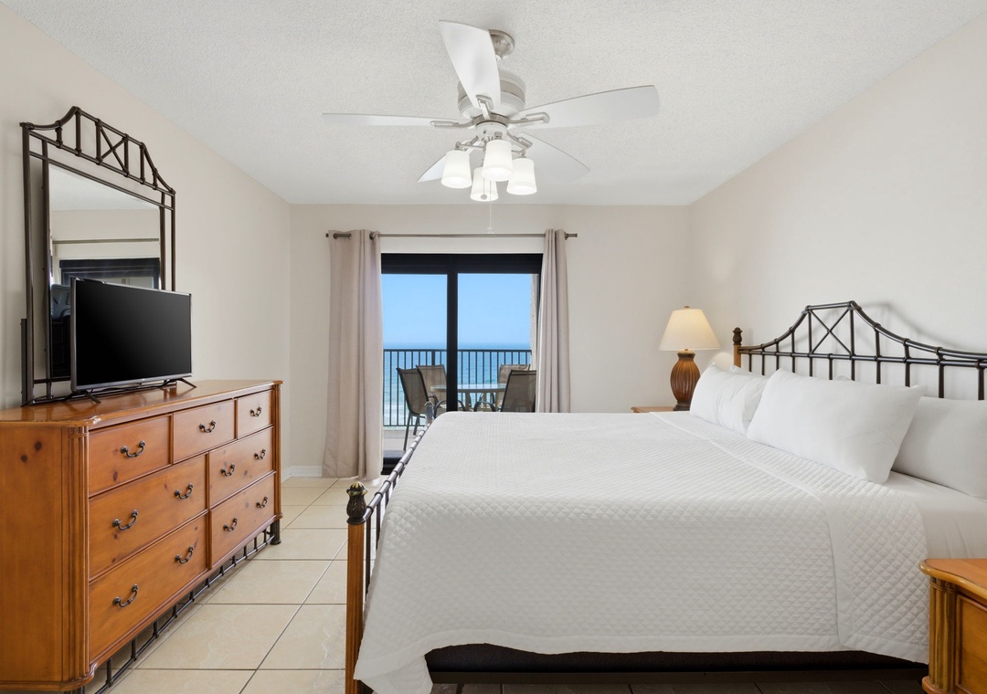 Ocean Breeze East 702- Bedroom 1 & Balcony