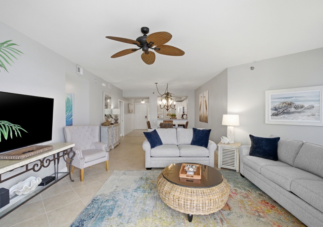 Beach Colony Tower PH3B (18B)- Living Room View