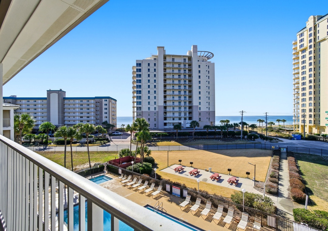 Grand Caribbean 411W- View from Balcony to Gulf