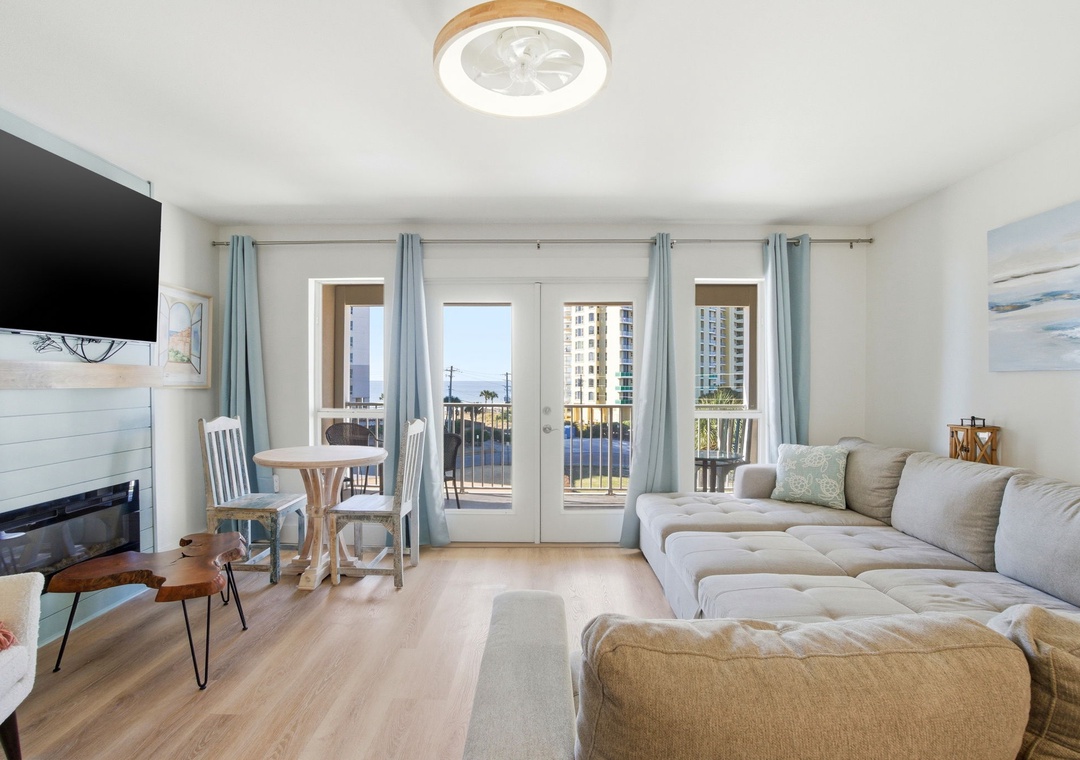 Grand Caribbean 411W- Living Room View to balcony