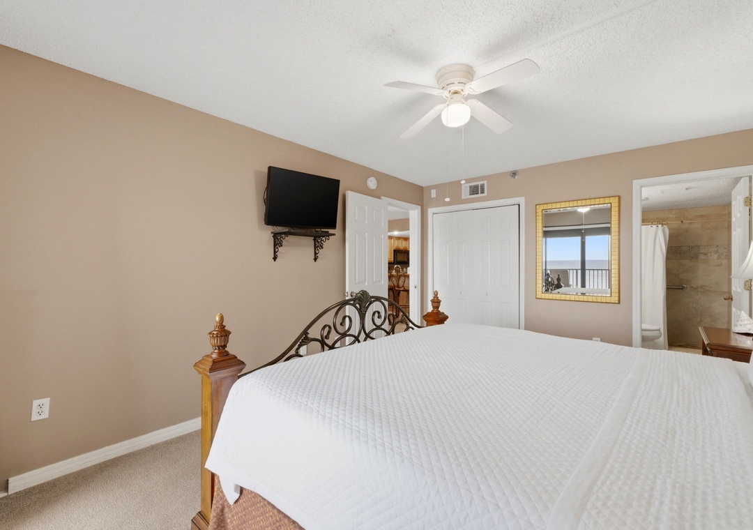 Ocean Breeze West 804- Bedroom 1 & TV