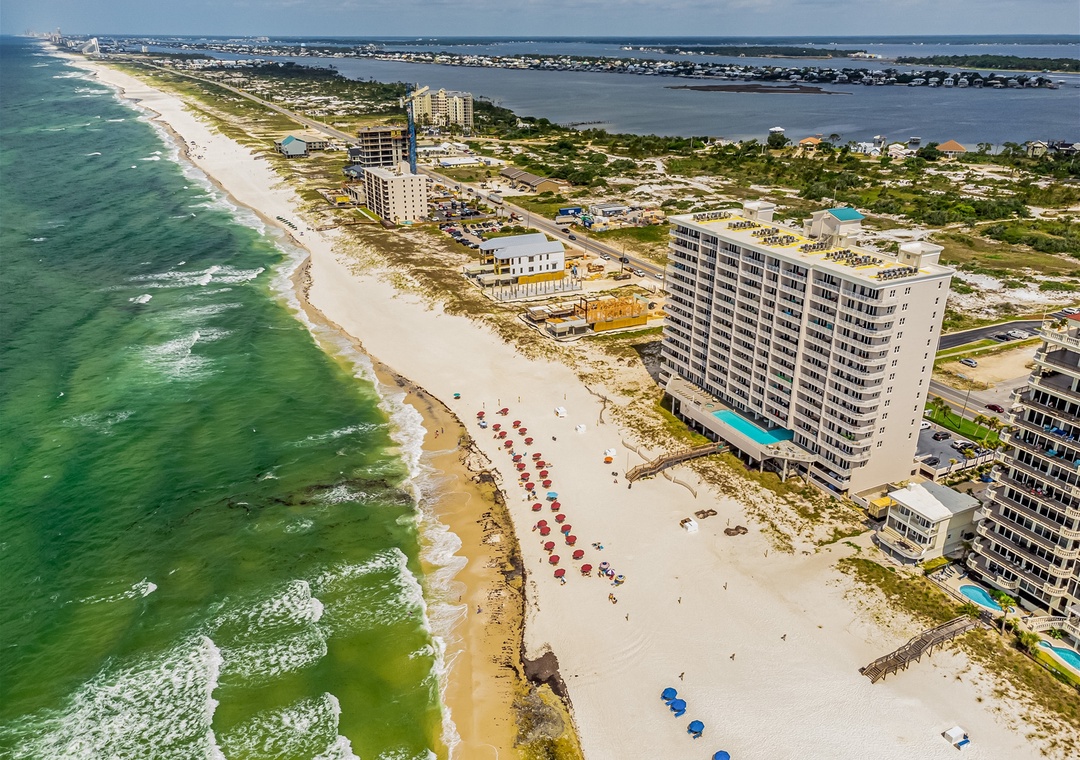 Aerial View Of Windemere, Beach & Ocean In Perdido Key