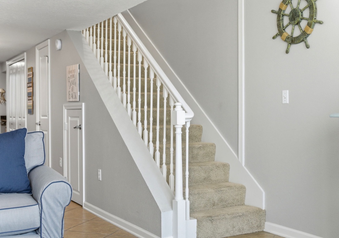 Perdido Towers 707- Staircase to Bedroom 1 & Bedroom 2