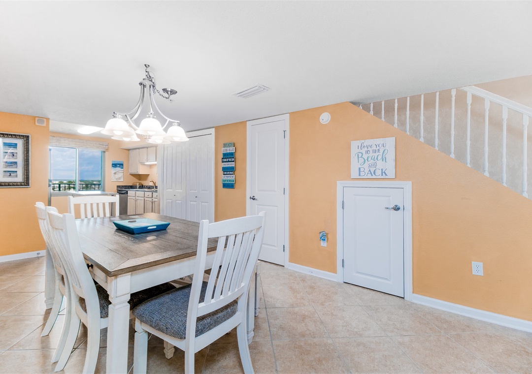 Perdido Towers 707 Dining Room and Stairs