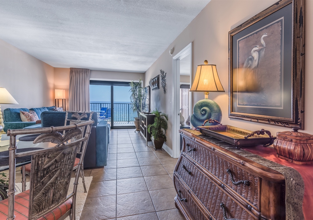 Ocean Breeze West 603 Dining Room and Hutch