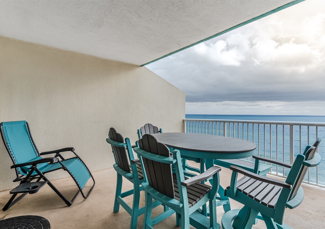 Sandy Key 826 Beach View Balcony with Table and Chairs