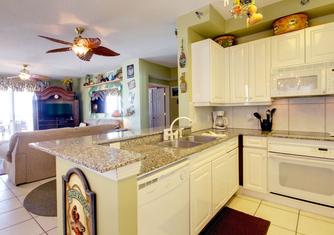Beach Colony West 13A Kitchen Counter and Sink