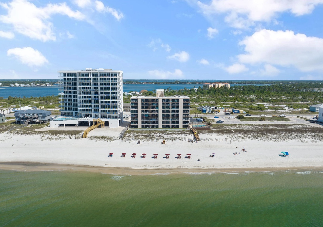 Ocean Breeze West Perdido Key Back Exterior & Beach View