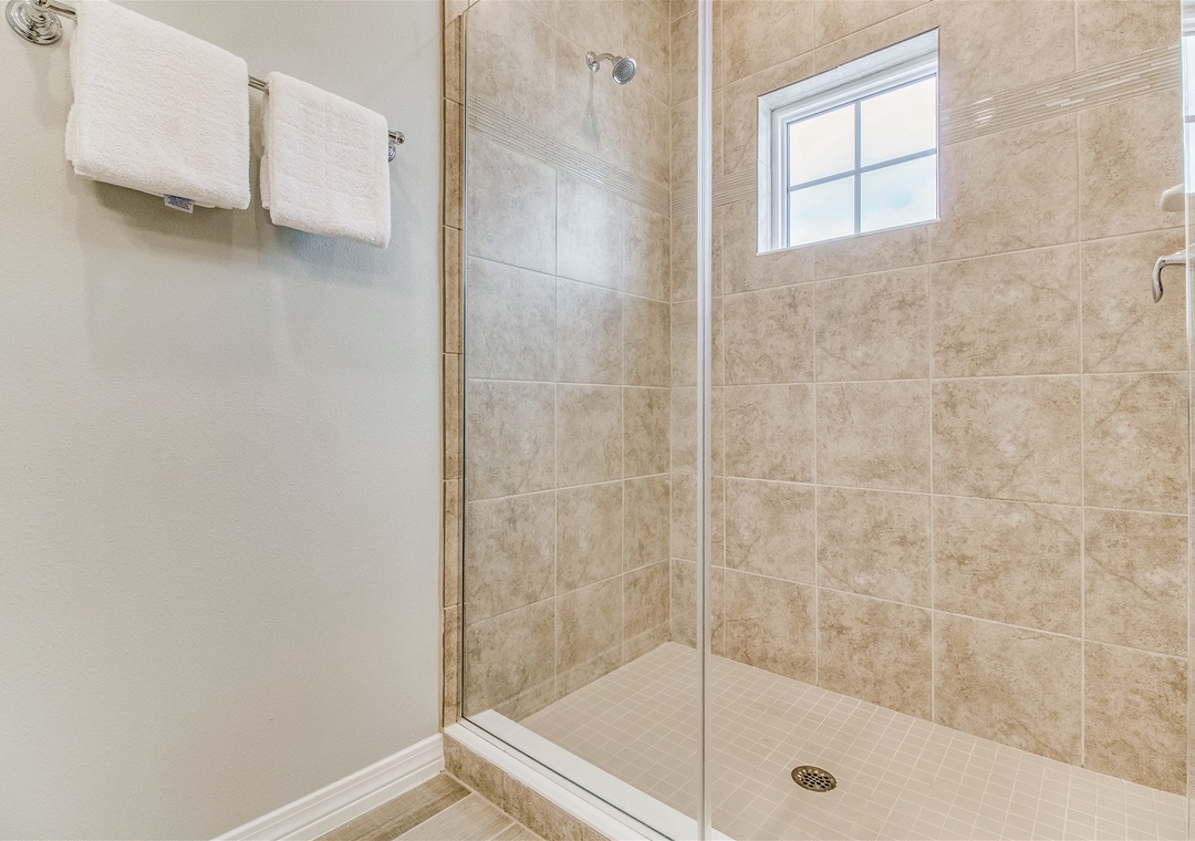 Lost Key The Happy Place Guest Bathroom #1 Glass Shower