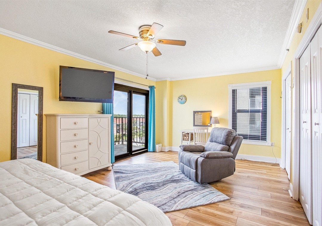 Ocean Breeze East 601 Guest Bedroom #1 with Balcony