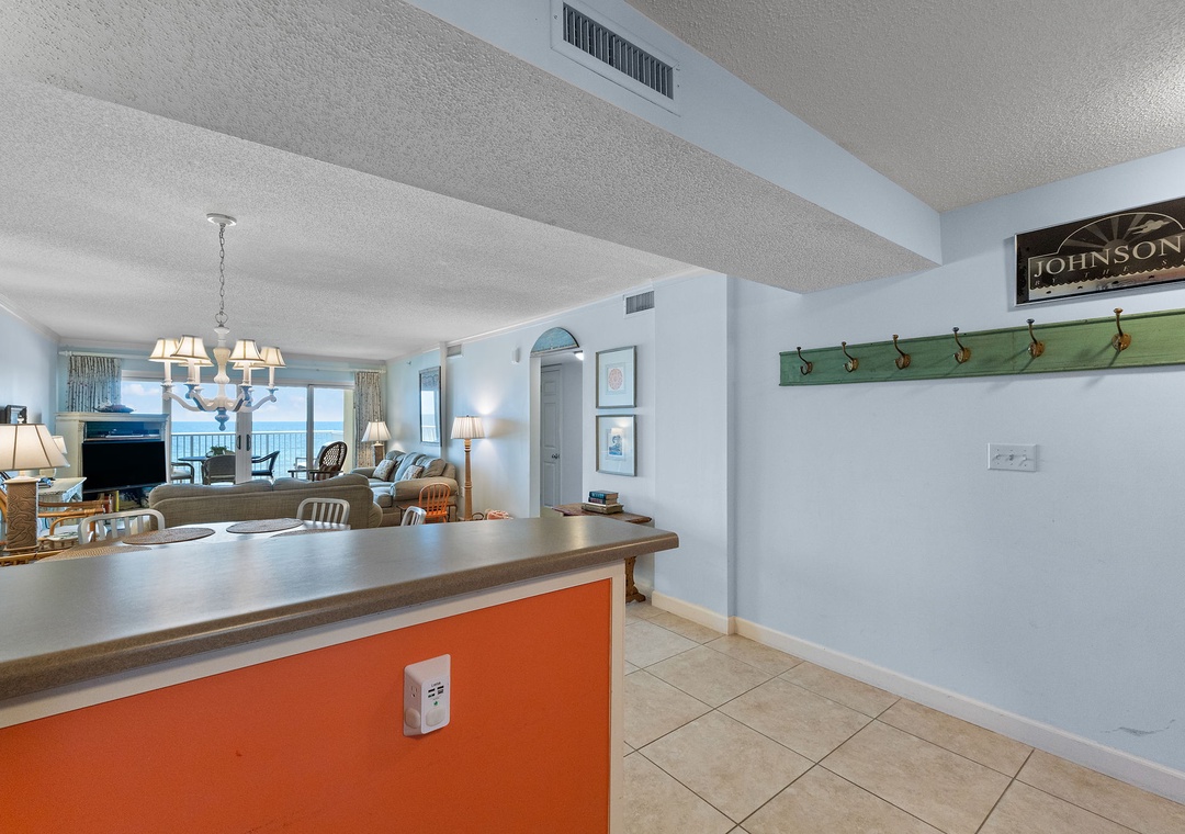 Sandy Key 338- You'll find an open-concept space that flows effortlessly from kitchen to living areas, ideal for beach living and easy entertaining.