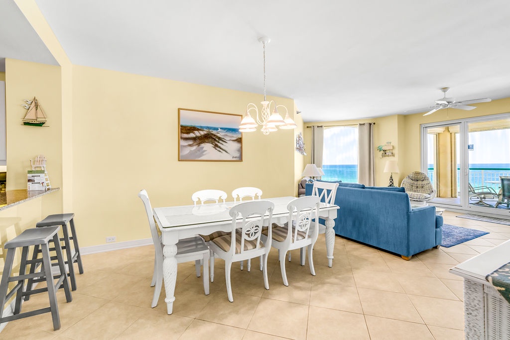 Dining Room & Living Room with Gulf View