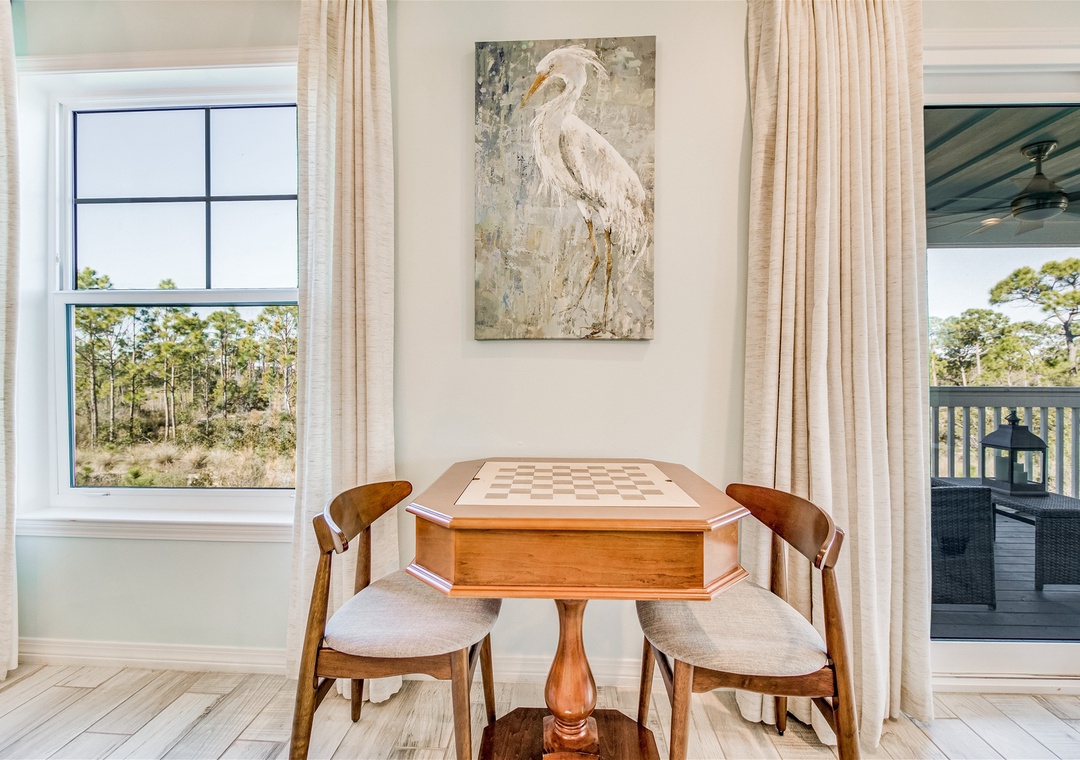 Lost Key Shorely Blessed Chess Table and Chairs