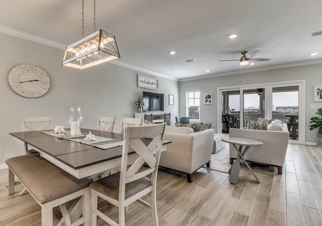 Lost Key The Happy Place Dining Room and Living Room