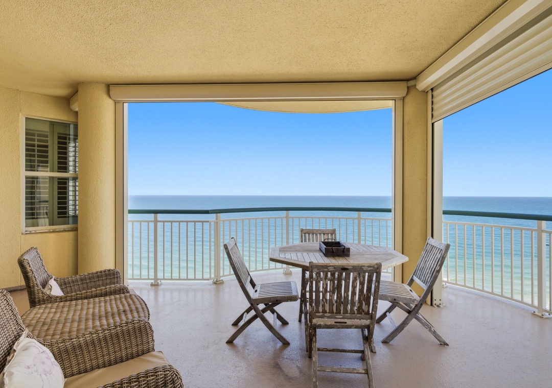 Beach Colony T PH1D-Your private balcony offers unobstructed Gulf views, with comfortable seating for dining and relaxing as waves roll in and salty breezes refresh you throughout your stay.