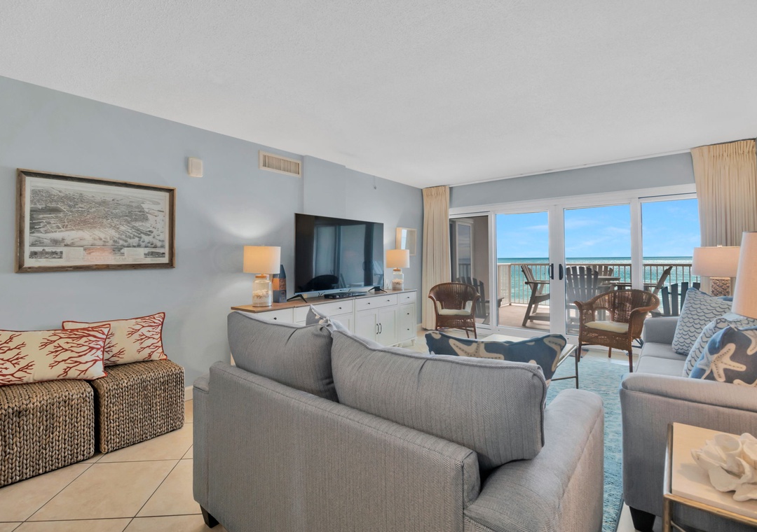 Sandy Key 217- View of Living Room Space & TV