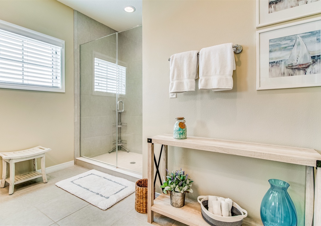 Lost Key Beach Therapy Master Bath and Glass Shower