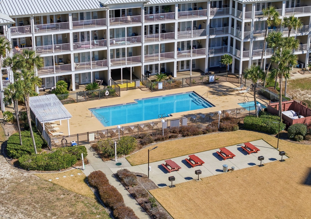 Grand Caribbean 411W- View of Pool & Grilling Area