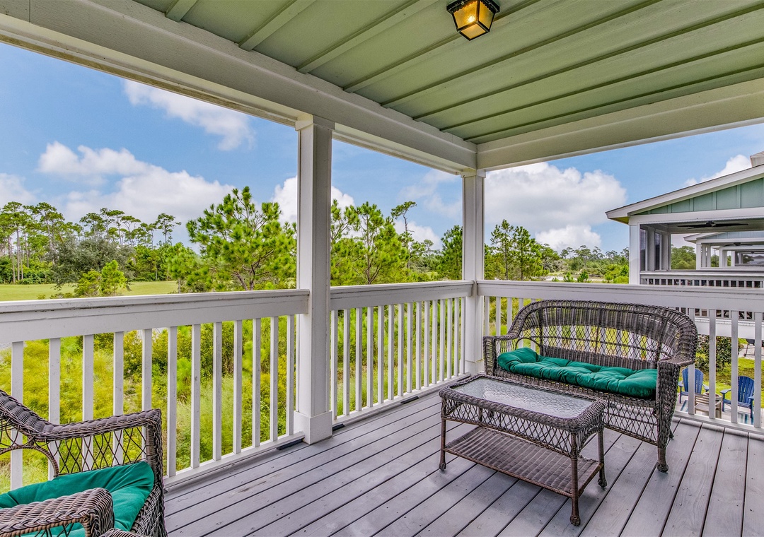 Lost Key Saltee Shack Balcony Overlooking Green Belt and Trees