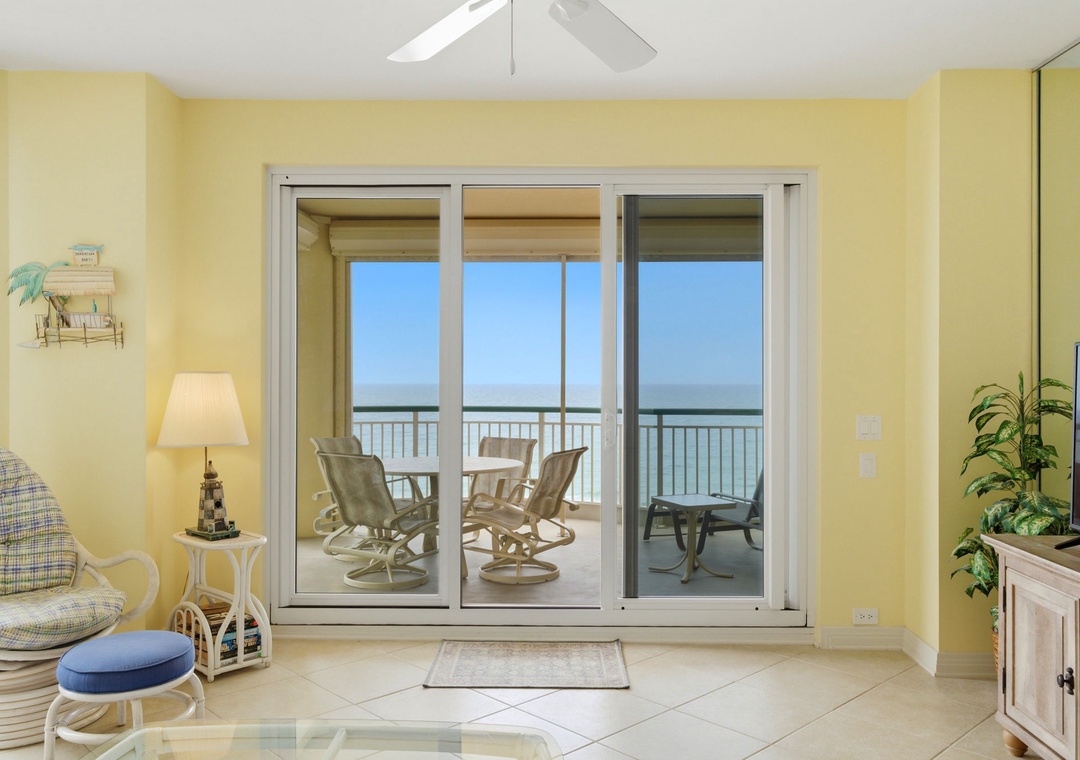 Beach Colony W6B- Living Room Balcony View