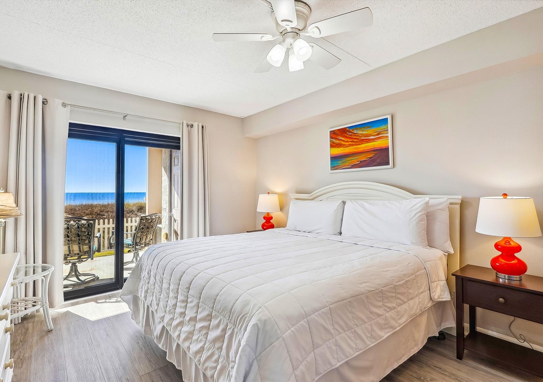 Ocean Breeze West 103 Guest Bedroom #1 with Balcony