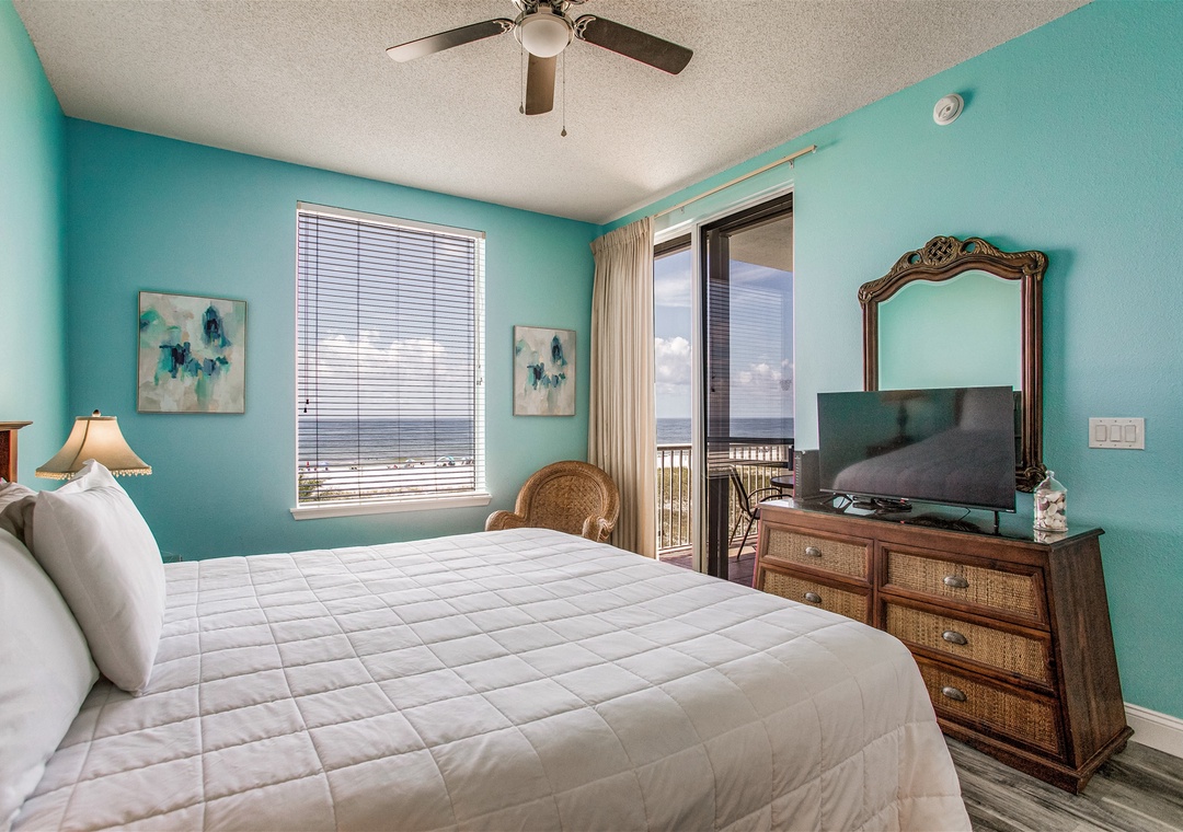 Spanish Key 206 Master Bedroom with Balcony