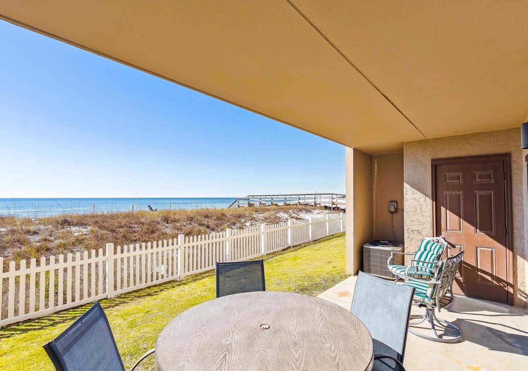 Ocean Breeze West 103 Fantastic Patio Looking at Beach