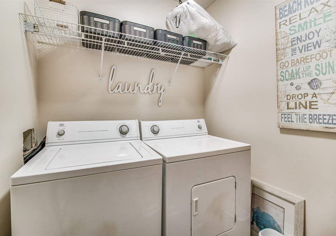 Ocean Breeze West 604 Laundry in Unit