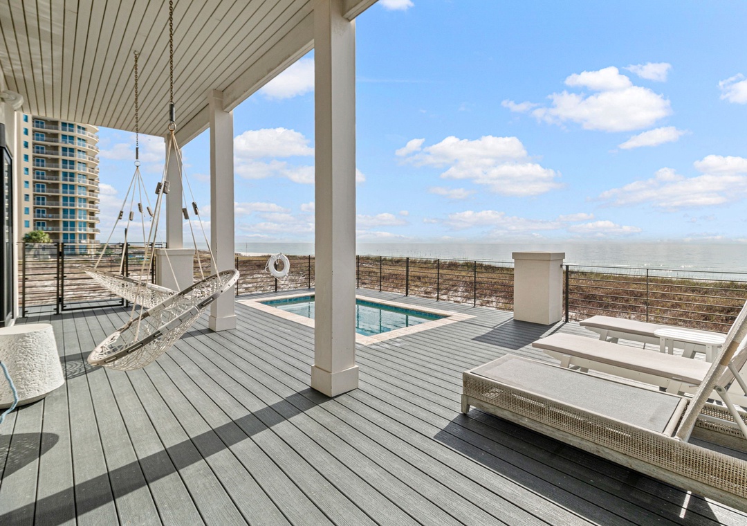 Second Floor- Deck & Pool View
