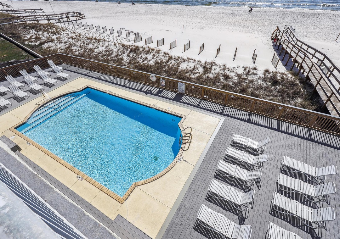 Perdido Skye 25 Balcony looking Over Pool onto Beach