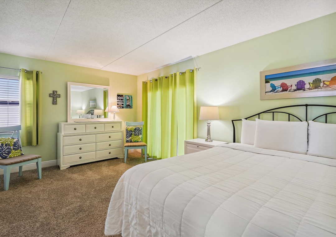 Ocean Breeze West 406 Guest Bedroom #1 King Bed