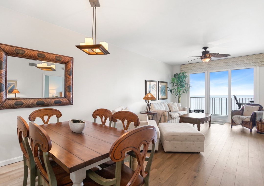 Windemere 803 - Dining Area & Riving Room with Balcony View