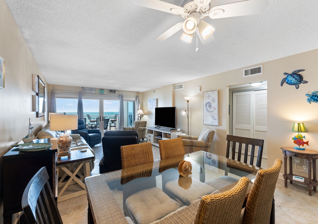 Sandy Key 628- Settle into your ocean-facing living space where the sea breeze drifts through open doors and coastal décor reminds you that the beach is just steps away.