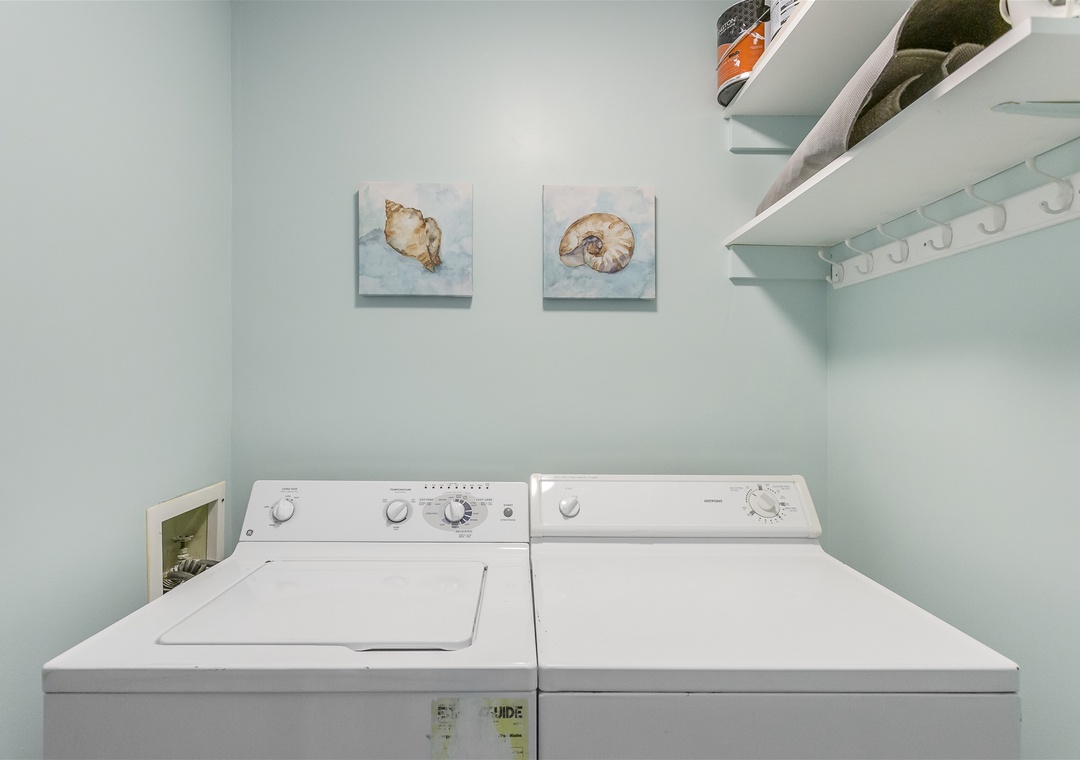 Ocean Breeze West 502 laundry in Unit
