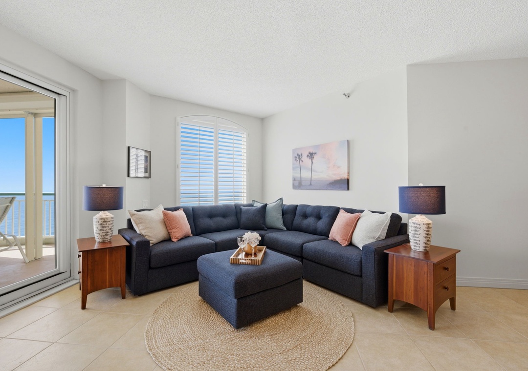 Beach Colony West 15C- View from Balcony- Living Room