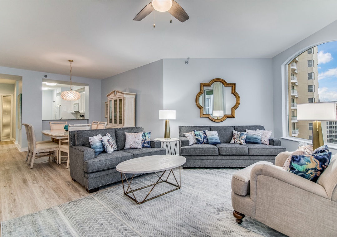 Beach Colony West 14B Living Room and Dining Room