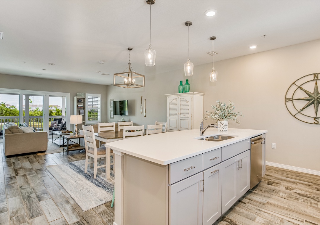 Lost Key Agua Azul Kitchen Counter and Sink