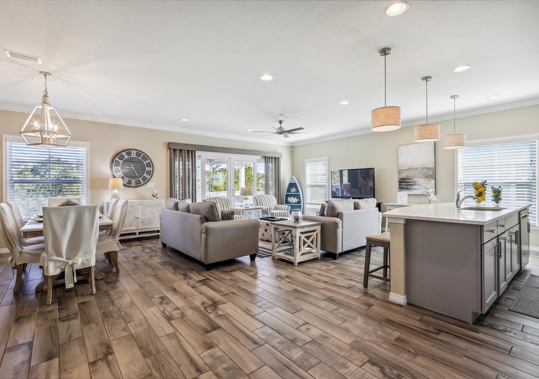 Lost Key Beach Therapy Open Living Dining Kitchen