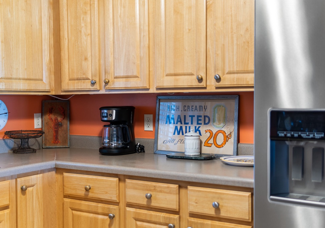 Sandy Key 338- Start your mornings in this well-equipped kitchen, complete with coffee maker and ample counter space for preparing your favorite breakfasts.
