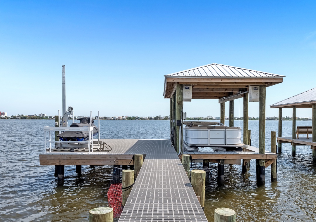 1130 Water Oaks Cir - View of the Dock over the Lagoon