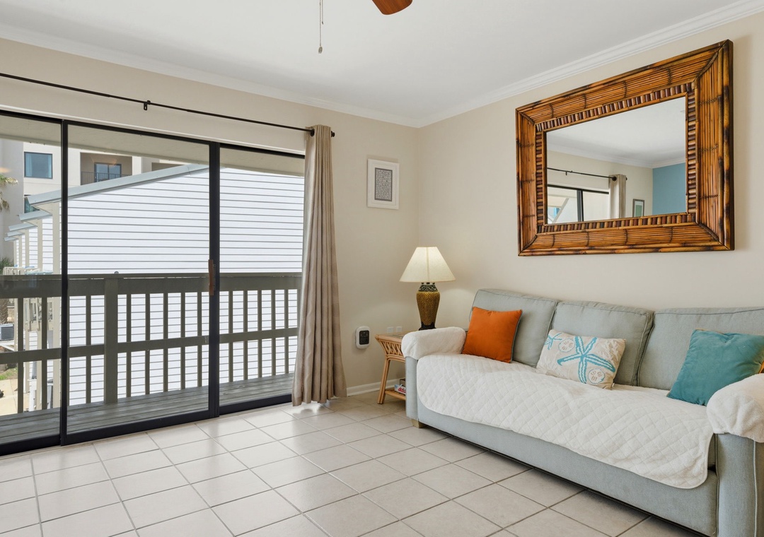 Beachwalk 5- Living Room & Balcony