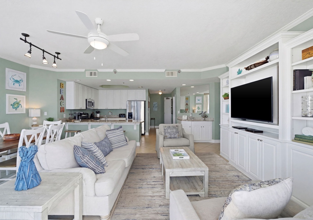 Lighthouse 418- Living Room & TV View