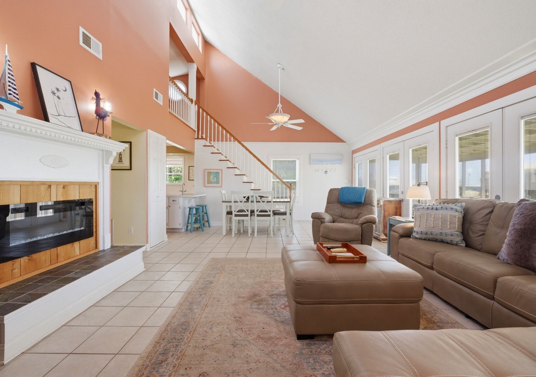 Dunestruck- Living Room towards Dining & Kitchen